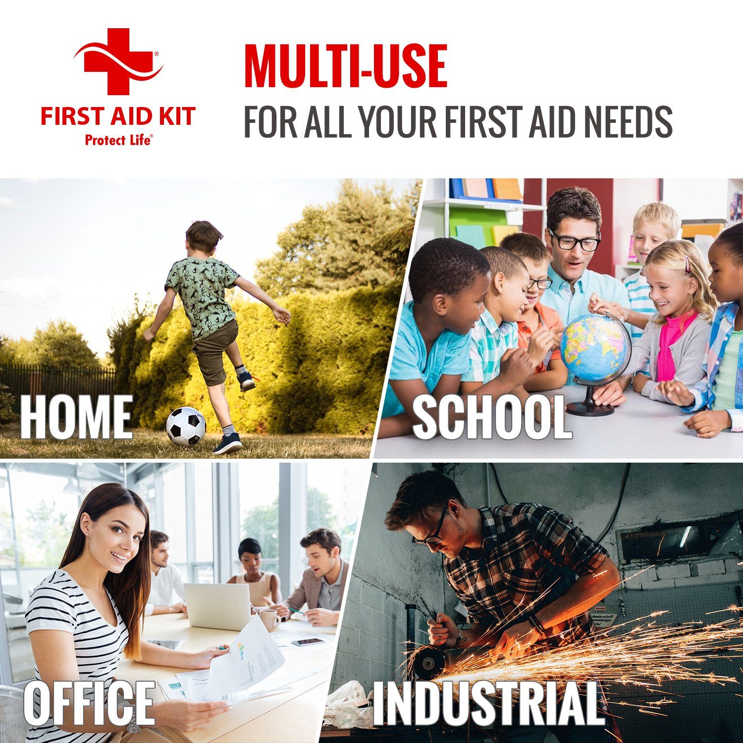 The Comprehensive 2-in-1 First Aid Kit For Any Situation (250 piece ...